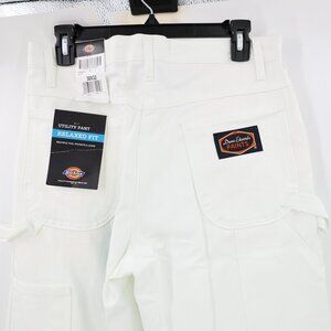 NEW Dickies Pants Mens 30 Dunn Edwards Paints White Canvas Regular Fit Carpenter